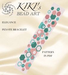 elegance peyote bracelet pattern peyote pattern design - in pdf - instant download