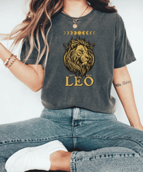 vintage comfort colors zodiac sign shirt, custom astrology shirt, leo zodiac sign shirt, leo birthday gift