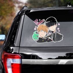 mob psycho 100 sticker, anime decal, anime sticker, anime sticker for car, mob psycho 100 decal for car