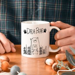 dada bear mug, dad mug, dada bear, daddy mug, gif