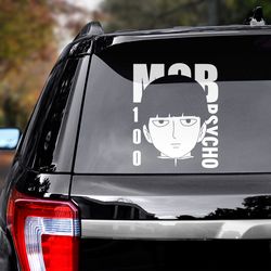 anime sticker for car, mob psycho 100 sticker, anime decal, anime sticker, mob psycho 100 decal for car