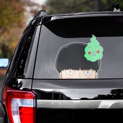 mob psycho 100 sticker, mob psycho 100 decal for car, anime decal, anime sticker, anime decal for car