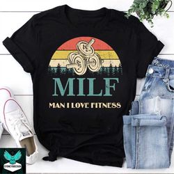 MILF Man I Love Fitness Vintage T-Shirt, MILF Shirt, MILF Meme Shirt, Funny Meme Shirt, Fitness Shirt, Weightlifting Shi