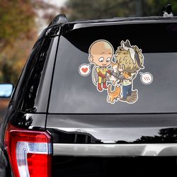 anime sticker, one punch man sticker, anime decal, one punch man, one punch man decal, manga car decal, manga decal