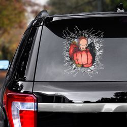 manga decal, anime decal, anime sticker, one punch man, one punch man decal, manga car decal, one punch man sticker