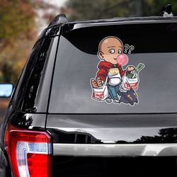 one punch man, one punch man sticker, anime decal, anime sticker, one punch man decal, manga car decal, manga decal