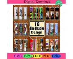 the beatles 20oz tumbler wrap bundle, the beatles tumbler sublimationsthe beatles 20oz, tumbler wrap bundle, the beatles