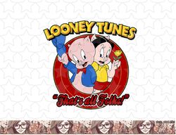 looney tunes porky & petunia pig thats all folks png, sublimation, digital download