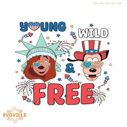 retro disney max and roxanne svg young wild and free svg