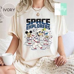 Comfort Colors Disney Space Explorers Mickey Mouse and Friends Retro Vintage Shirt Magic Kingdom T-shirt Family Birthday