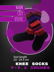 knee socks handmade knitted  | socks unisex | socks female | socks men 's | accessory clothing winter autumn feet warm