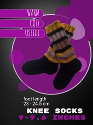 knee socks handmade knitted  | socks unisex | socks female | socks men 's | accessory clothing winter autumn feet warm