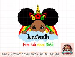 Unicorn Girl Juneteenth Freeish Since 1865 Kids Toddlers png, instant download, digital print