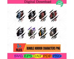 halloween horror characters bundle png, serial killers png, horror movies sublimationhalloween horror , serial killers,