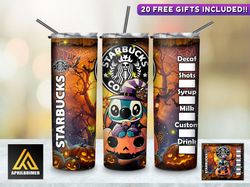 halloween cartoon coffee cup tumbler, straight tapered wrap skinny tumbler, pumpkins cartoon sublimation skinny tumbler