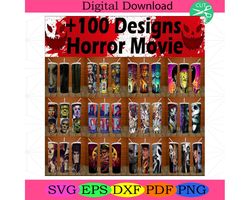 bundle 100 design 20oz tumbler png, horror movie tumbler template, halloween seamless sublimation20oz tumbler png, horro