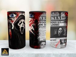 horror character tumbler,can holder wrap skinny tumbler,cartoon halloween movie scarecrow sublimation wrap skinnytumbler