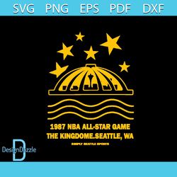 1987 nba all star game the kingdome seattle wa svg cutting files