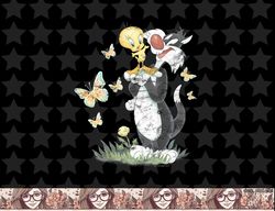 looney tunes sylvester & tweety bird butterfly distressed png, sublimation, digital download