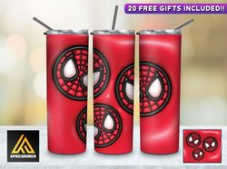 Spider-Man Wrap PNG Skinny Tumbler 20oz - Sublimation 3D Cracked Desig