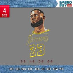 lebron james / character embroidery design / sport design / embroidery pattern / design pes dst vp3  format