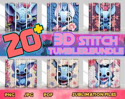 3d all style movie 20 oz skinny tumbler design bundle, colorful cartoon 20 oz tumbler design template for sublimation