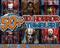 3d hot styles of horror movie tumbler design bundle, 3d movie character 20 oz skinny tumbler design, 3d style tumbler wr