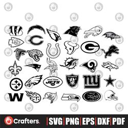 32 Nfl Logo Svg Bundle 32 Nfl Svg Files For Cricut, Football Svg, Diy Crafts SVG Files For Cricut Instant Download File