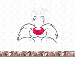 looney tunes sylvester face png, sublimation, digital download