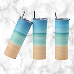 beach shop tumbler, beach shop straight tapered wrap skinnytumbler, beach shop sublimation skinny tumbler