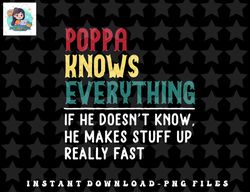 poppa know everything funny father day gift poppa grandpa png, sublimation, digital download