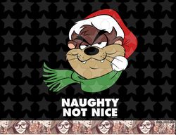 looney tunes taz naughty not nice christmas png, sublimation, digital download
