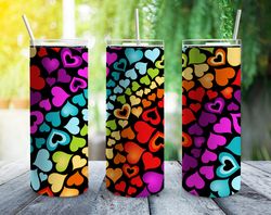 dunkin rainbow acrylic tumbler, seamless design tumbler, seamless skinny tumbler