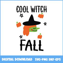cool witch fall svg, pumpkin svg, witch svg, witch hat svg, halloween svg, ai digital file