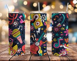 music tumbler designs, music tumbler, music skinny tumbler