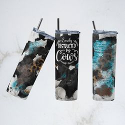 just a girl tumbler, just a girl who loves cows straight wrap skinny tumbler, girl who loves sublimation skinny tumbler