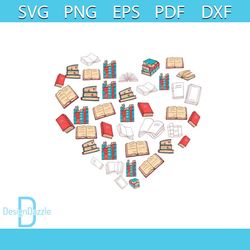 toddler heart book book lover svg graphic designs files