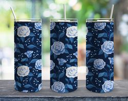 navy blue tumblr, seamless tumbler, seamless skinny tumbler