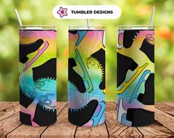 rainbow burst tumbler, seamless design tumbler, seamless skinny tumbler