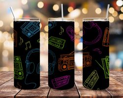 sobebear music tumbler, music tumbler, music skinny tumbler