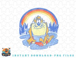 looney tunes tasmanian devil rainbow & forest png, sublimation, digital download