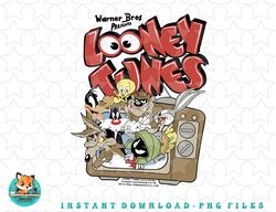 looney tunes tune tv lineup poster png, sublimation, digital download