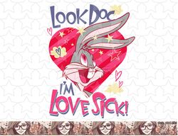 looney tunes valentines day bugs bunny love sick png, sublimation, digital download