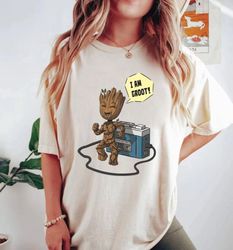 baby groot comfort shirt, i am groot shirt, marvel guardians of the galaxy groot