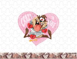 looney tunes valentines day taz crazy in love png, sublimation, digital download