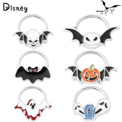 disney nightmare before christmas nose ring pumpkin ghost bat creative nose ring party halloween accessories