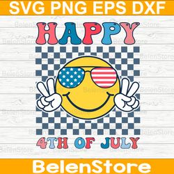 happy 4th of july face svg, 4th of july svg, independence day svg, cricut, svg files, cut file, dxf, png, svg, digital