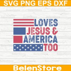 vintage she loves and america too svg, 4th of july svg, independence day svg, cricut, svg files, cut file, dxf, png, svg