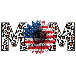 leopard mom sunflower american flag svg, independence svg, mom svg, leopard mom svg, sunflower mom svg, usa sunflower sv