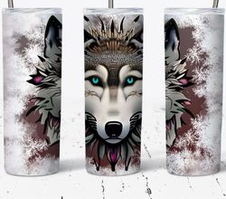 Wolf Spirit Printable Tumbler, Wolf Spirit Printable Skinny Tumbler, Wolf Tumbler